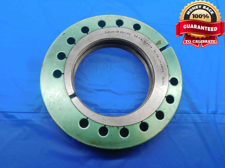 3.8325 16 UNS 3A THREAD RING GAGE GO ONLY P.D. = 3.7919 - DW27450AM4