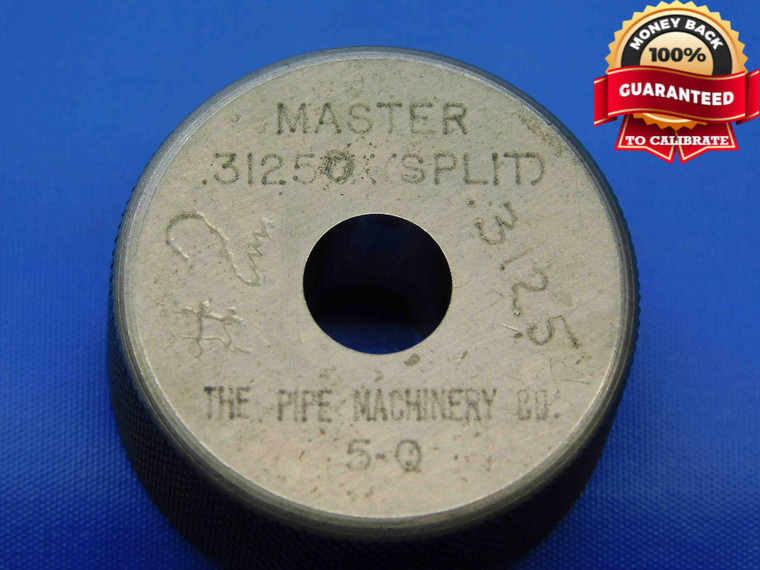 .3125 CLASS X MASTER PLAIN BORE RING GAGE ONSIZE 5/16 8 mm INSPECTION CHECK - JC2901AC4