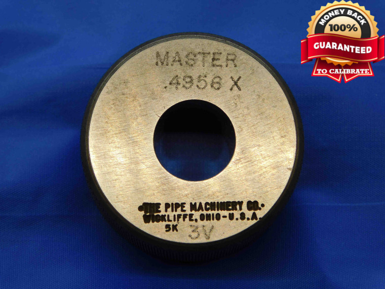.4956 CLASS X MASTER PLAIN BORE RING GAGE .5000 -.0044 UNDERSIZE 1/2 12.588 mm - JC2902AC4