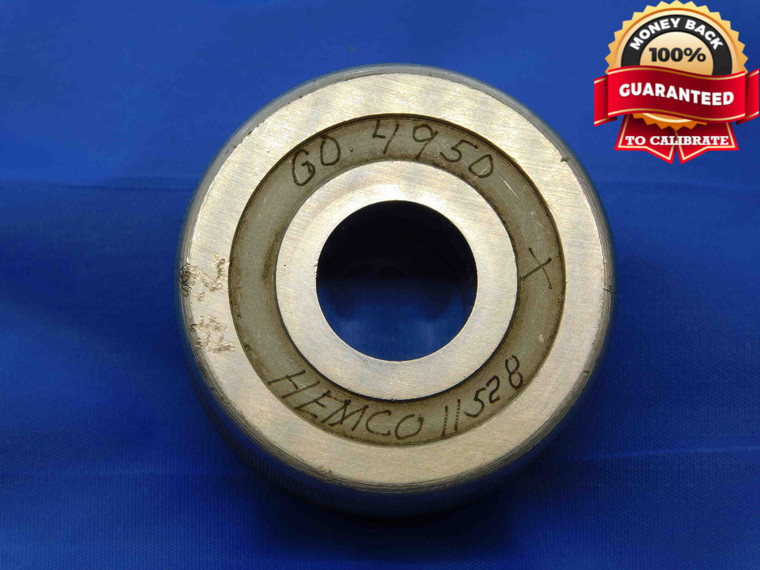 .4950 CL X MASTER PLAIN BORE RING GAGE .5000 -.0050 UNDERSIZE 1/2 12.573 mm .495 - JC2903AC4