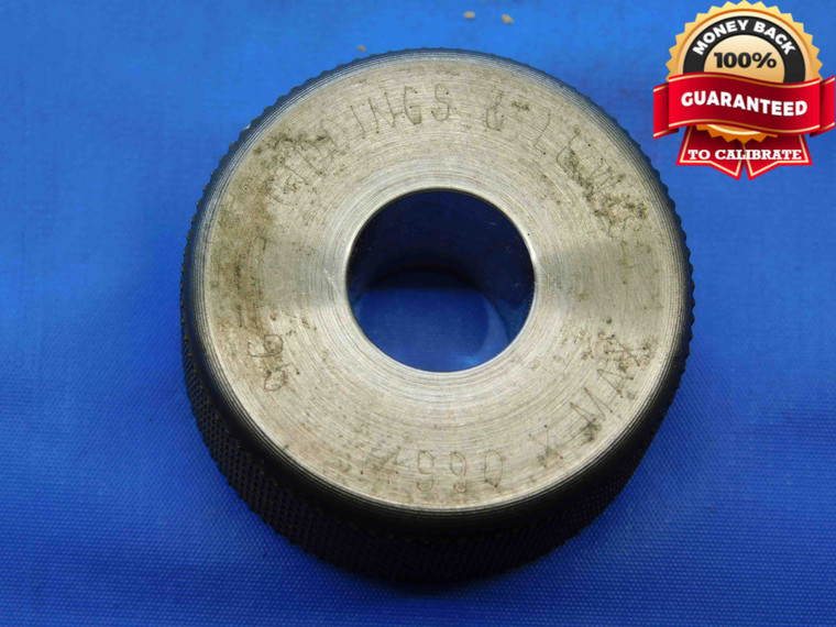 .4990 CL X MASTER PLAIN BORE RING GAGE .5000 -.0010 UNDERSIZE 1/2 12.675 mm .499 - JC2965BR3