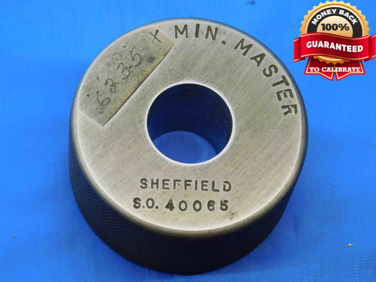 .6235 CLASS X MASTER PLAIN BORE RING GAGE .6250 -.0015 UNDERSIZE 5/8 16 mm CHECK - JC2968BR3