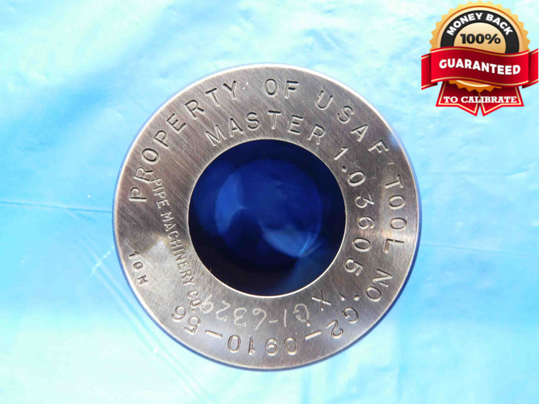 1.03605 CL X MASTER PLAIN BORE RING GAGE 1.0313 +.0047 OVERSIZE 1 1/32 26.316 mm - BT3717AC4