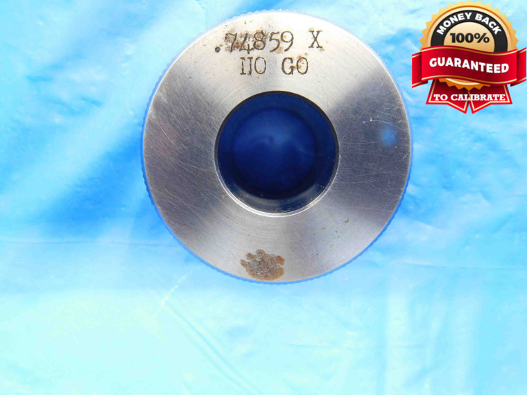 .74859 CLASS X MASTER PLAIN BORE RING GAGE .7500 -.0014 UNDERSIZE 3/4 19 mm - BT3752BR3