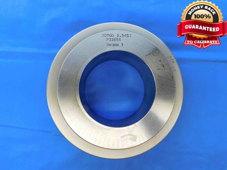 2.5450 CL X MASTER PLAIN BORE RING GAGE 2.5469 -.0019 2 35/64 64.643 mm 2.545 - JC2983BR3