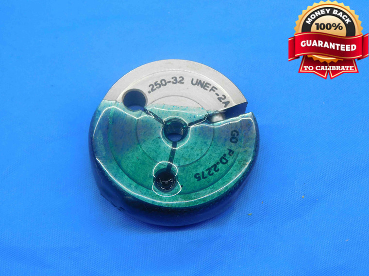 1/4 32 UNEF 2A PREPLATE THREAD RING GAGE .25 .250 .2500 GO ONLY P.D. = .2275 - DW27462AL4