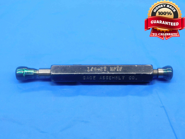 1/8 27 NPTF L3 & 6 STEP PIPE THREAD PLUG GAGE .125 .1250 N.P.T.F. DRYSEAL TAPER - DW27487AQ4