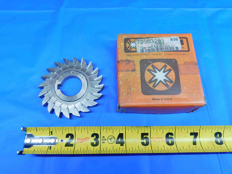 NEW MOON CUTTER CO. 3" O.D. X 5/16 WIDTH X 1" PILOT SIDE MILLING CUTTER 20 T HSS - BR4578CK2