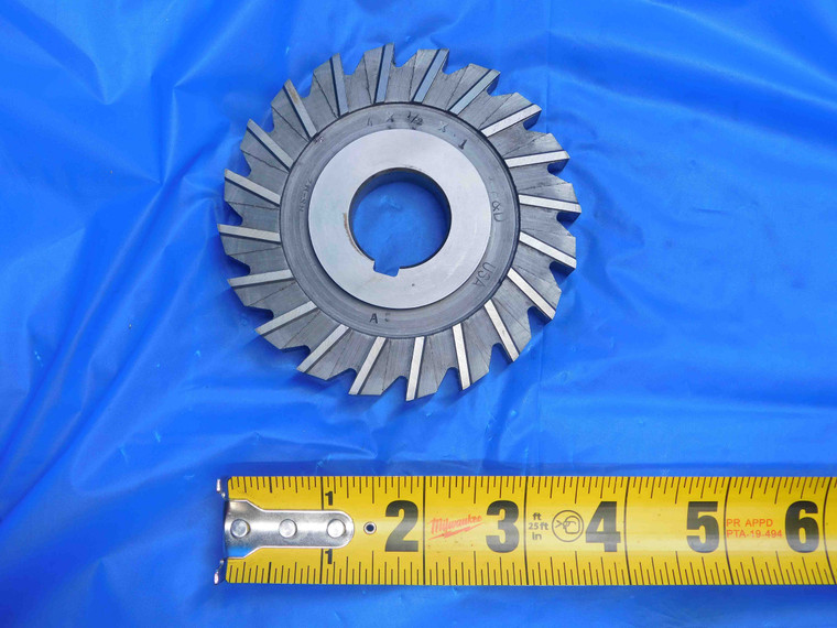 F&D 3.77 O.D. X 1/2 WIDTH X 1" PILOT SIDE MILLING CUTTER 20 T HSS MACHINING - AJ0795CK2