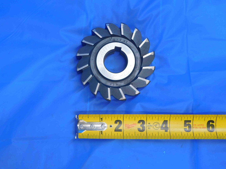 3.488 O.D. X 1" WIDTH X 1" PILOT SIDE MILLING CUTTER 16 T HSS MACHINING CNC - AJ0799CK2