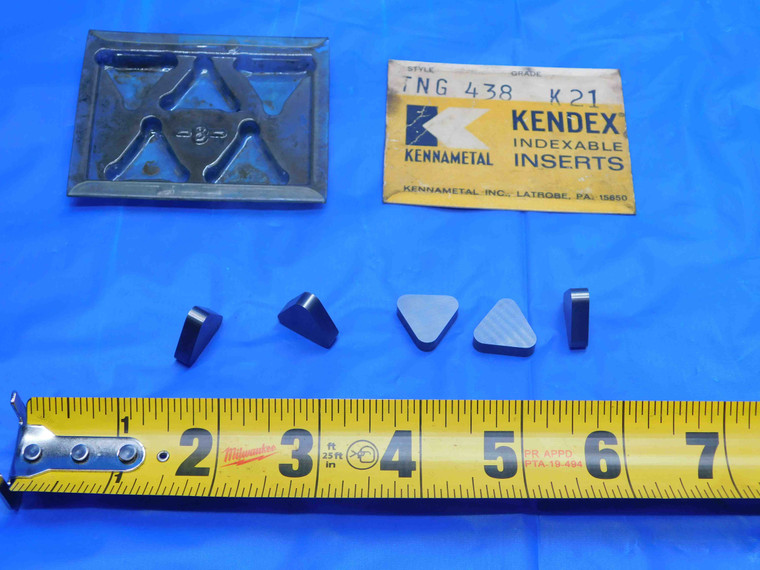 5pcs NEW KENNAMETAL KENDEX TNG438 K21 CARBIDE TURNING INSERTS INDEXABLE - AJ0649RDT