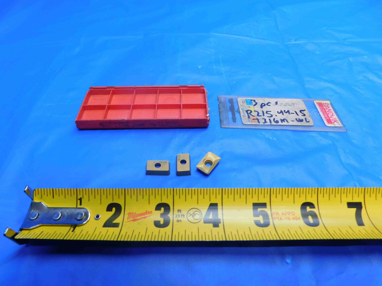 3pcs NEW SANDVIK R215.44-15T316M-WL 4030 TiN COATED CARBIDE MILLING INSERTS - AJ0674RDT