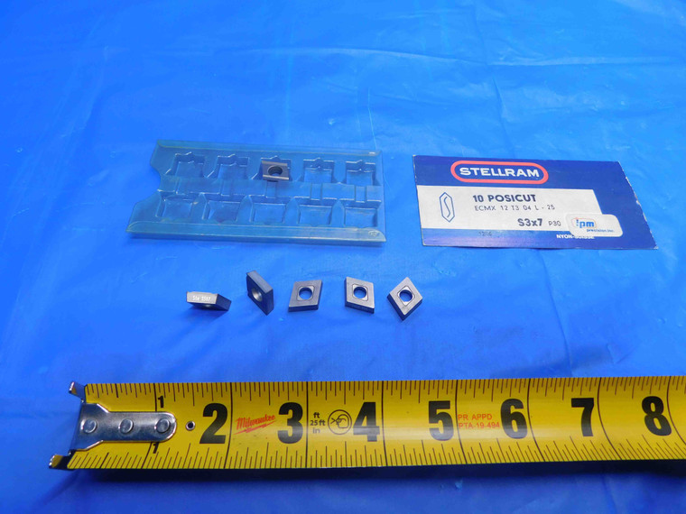 6pcs NEW STELLRAM ECMX 12 T3 04 L-25 S3x7 P30 CARBIDE INSERTS POSICUT - AJ0679RDT