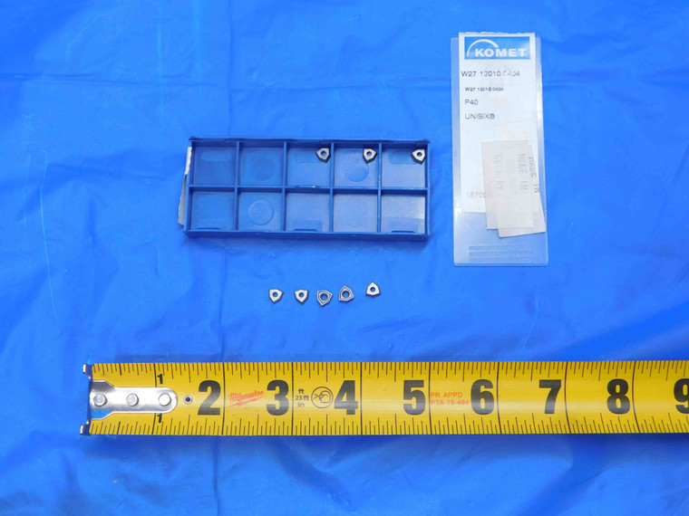 8pcs NEW KOMET W27 12010.0404 P40 CARBIDE TURNING INSERTS INDEXABLE - AJ0698RDT