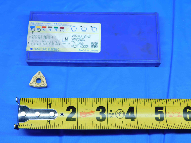 1pc NEW SUMITOMO WNMG433EGU AC830P TiN COATED CARBIDE TURNING INSERT INDEXABLE - BR4520RDT