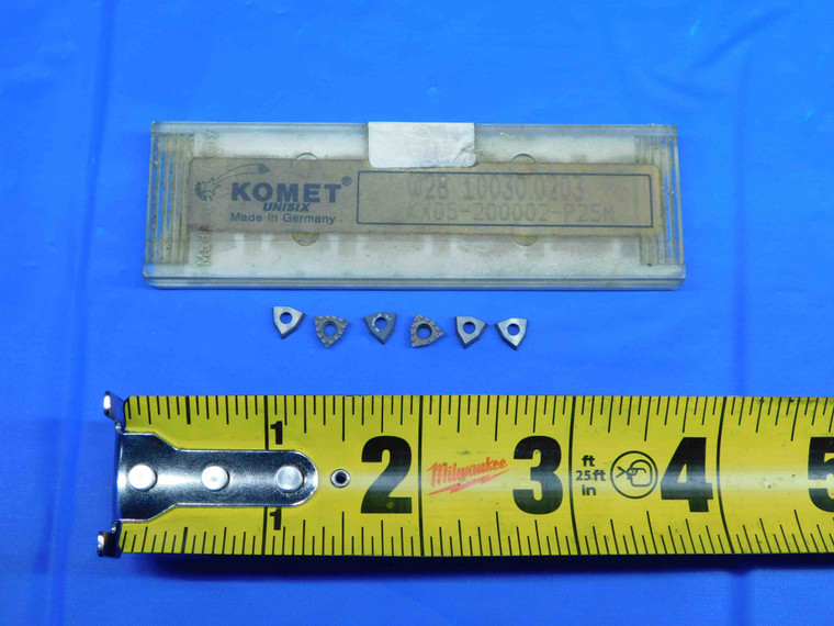 6pcs NEW KOMET W28 10030.0203 KX05-200002 P25M CARBIDE TURNING INSERTS - BR4516RDT