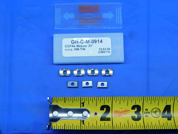 7pcs NEW HEULE GH-C-M-0914 COFA4 MESSER 20 V.N.S. HM-TIN CARBIDE INSERTS - BR4552RDT