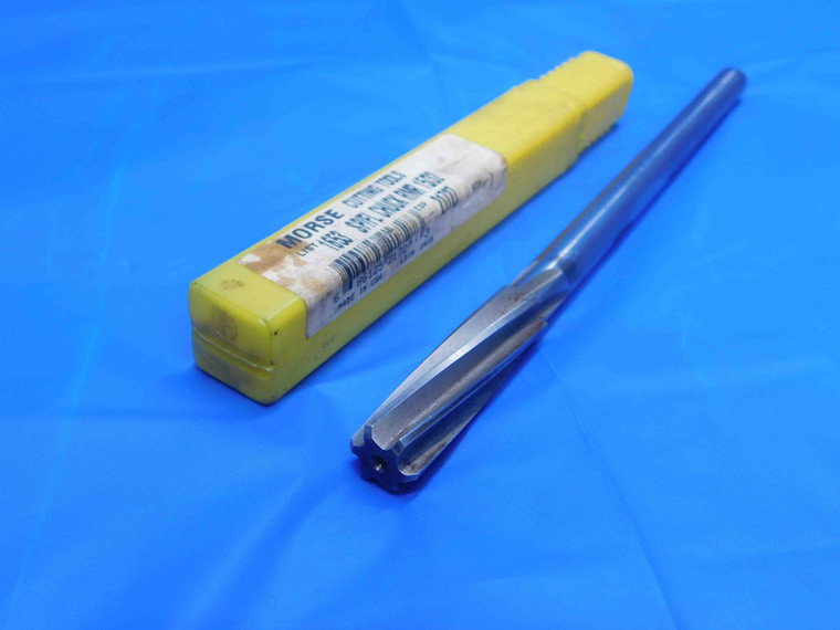 MORSE 15/32 O.D. HSS CHUCKING REAMER SPIRAL 6 FLUTE .46875 12 mm ONSIZE USA - AJ0836LBR