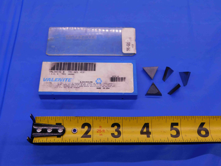 5pcs NEW VALENITE TPE-321 160304 VC2 CARBIDE INSERTS MACHINIST TOOLING USA MADE - CB3766RDT