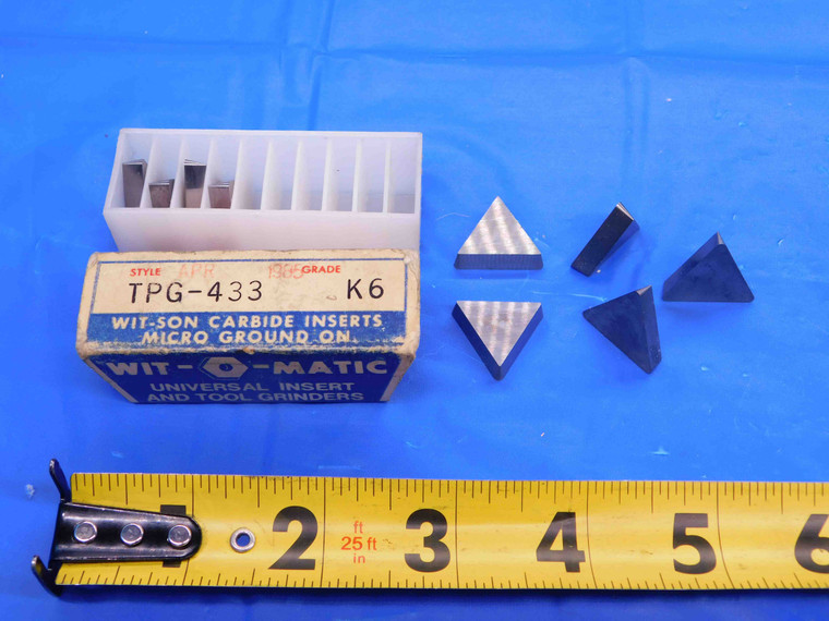 9pcs NEW WIT-SON TPG-433 K6 CARBIDE INSERTS INDEXABLE MACHINIST TOOLING USA - CB3811RDT