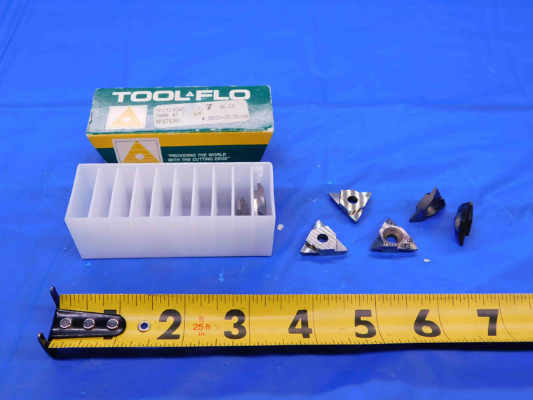 7pcs NEW TOOL-FLO TF17130A3 TF17130 C3 CARBIDE GROOVING INSERTS INDEXABLE CNC - CB3813RDT