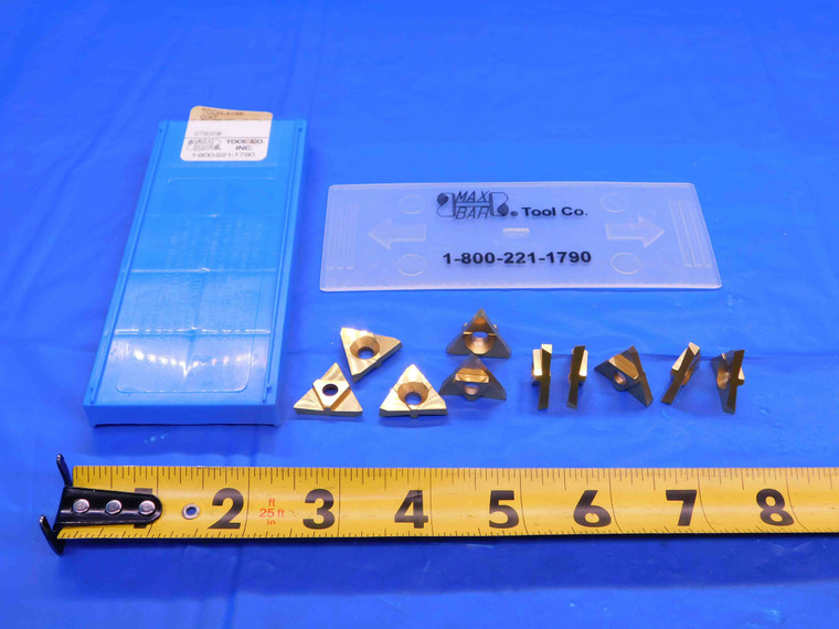 10pcs NEW MAX BAR TCOR-4158 C-5T TiN COATED CARBIDE CUT-OFF INSERTS INDEXABLE - CB3803RDT