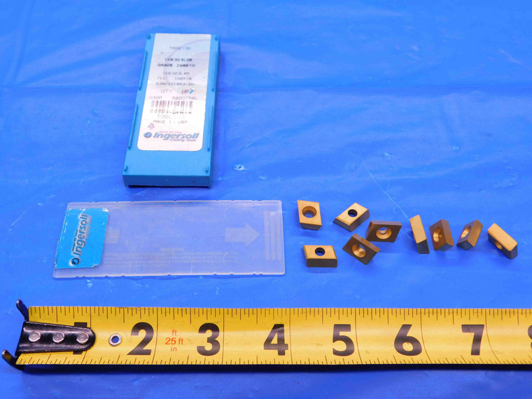 9pcs NEW INGERSOLL CDE323L05 711 IN6510 TiN COATED CARBIDE INSERTS INDEXABLE - CB3834RTD