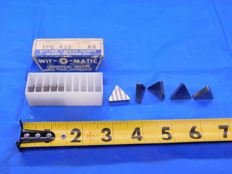 10pcs NEW WIT-SON TPG 433 K6 CARBIDE INSERTS INDEXABLE MACHINIST TOOLING - CB3825RTD
