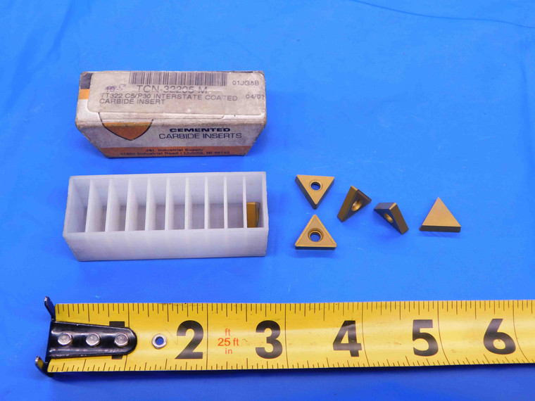 6pcs NEW INTERSTATE TCN-32205 M C5/P30 TiN COATED CARBIDE INSERTS INDEXABLE - CB3847RDT