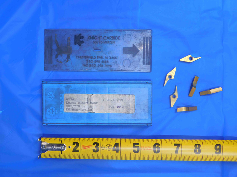 6pcs NEW KNIGHT CARBIDE EH20Z RIGHT HAND TiN COATED CARBIDE INSERTS INDEXABLE - AJ0916RDT