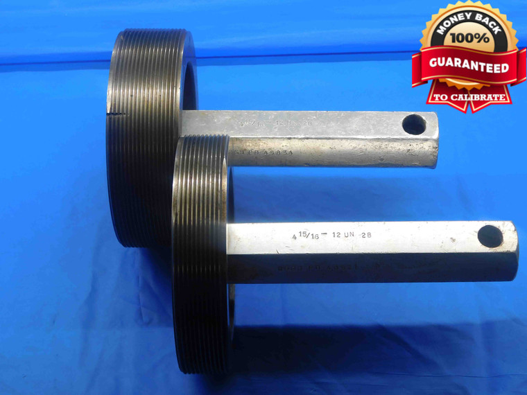 4 15/16 12 UN 2B THREAD PLUG GAGE 4.9375 GO NO GO P.D.'S = 4.8834 & 4.8921 CHECK - DW27589RD