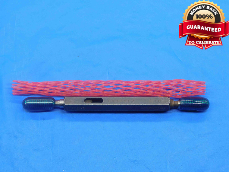 1/4 20 NC 3 SET THREAD PLUG GAGE .25 .250 .2500 GO NO GO P.D.'S = .2175 & .2149 - DW27722RD