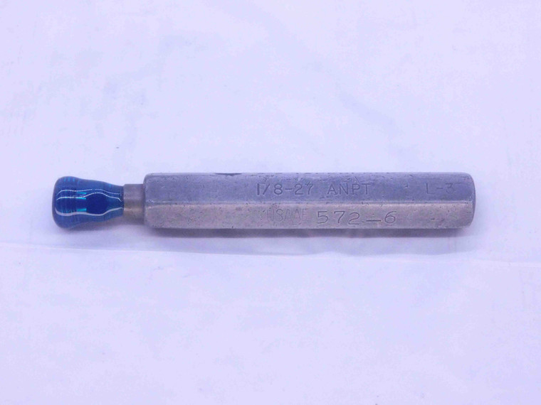 1/8 27 ANPT L3 PIPE THREAD PLUG GAGE .125 .1250 A.N.P.T. AERONAUTICAL TAPER - DW27745RD