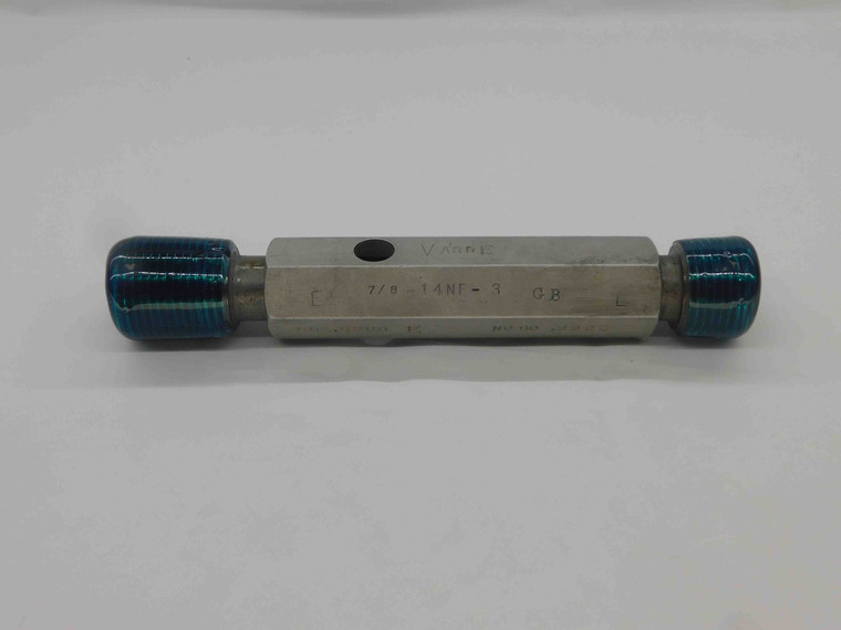 7/8 14 NF 3 THREAD PLUG GAGE .875 .8750 GO NO GO P.D.'S = .8286 & .8322 UNF-3 - DW27734RD