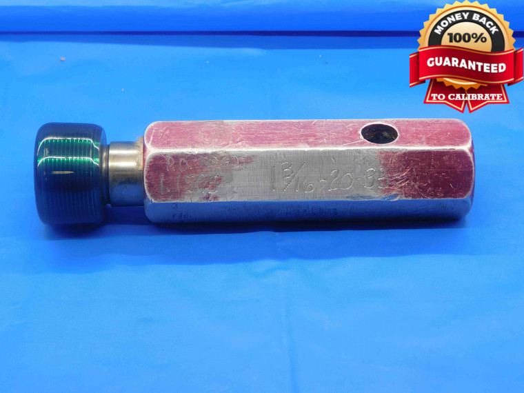 1 3/16 20 3B THREAD PLUG GAGE 1.1875 NO GO ONLY P.D. = 1.1595 INSPECTION CHECK - DW27790RD