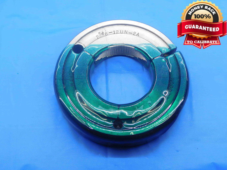 2 5/8 12 UN 2A THREAD RING GAGE 2.625 2.6250 NO GO ONLY P.D. = 2.5628 CHECK - DW27851RD