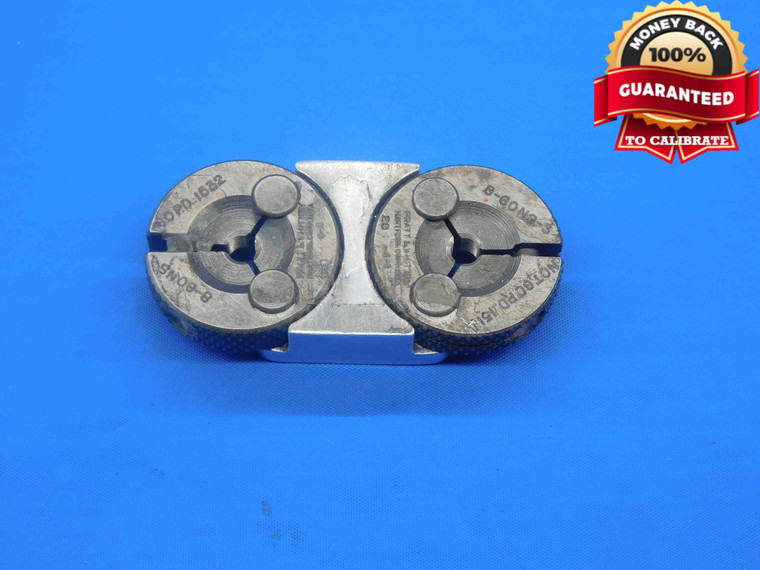 8 60 NS 3 THREAD RING GAGES #8 .164 .1640 GO NO GO P.D.'S = .1532 & .1514 CHECK - DW27914RD