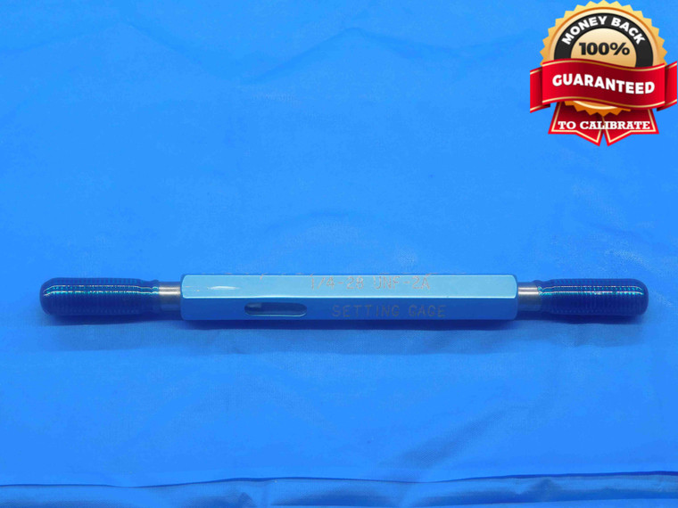 1/4 28 UNF 2A SET THREAD PLUG GAGE .25 .250 GO NO GO P.D.'S = .2258 & .2225 - DW27984RD