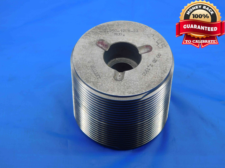 2 1/4 12 UN 2A MODIFIED SET THREAD PLUG GAGE 2.25 2.250 GO ONLY P.D. = 2.1910 - DW28011RD