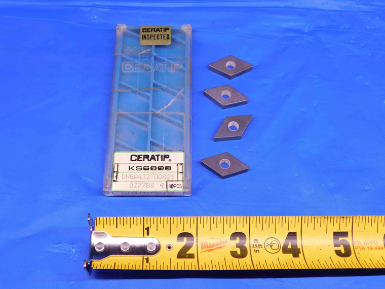 4pcs NEW KYOCERA CERATIP DNGA432T00825 KS6000 CERAMIC TURNING INSERTS INDEXABLE - BR5053RDT