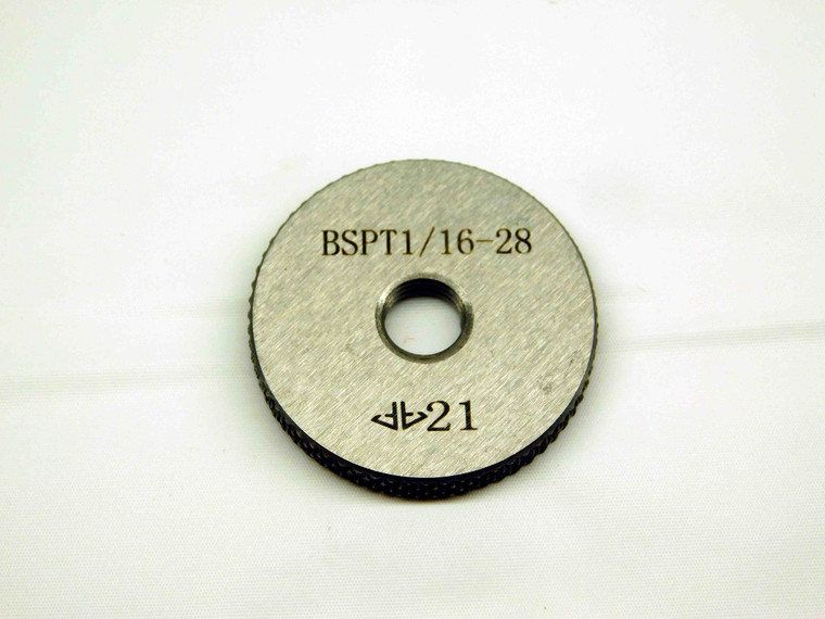 NEW 1/16 28 BSPT PIPE THREAD RING GAGE .0625 BRITISH TAPER L1 SYSTEM B - MS7004LZ