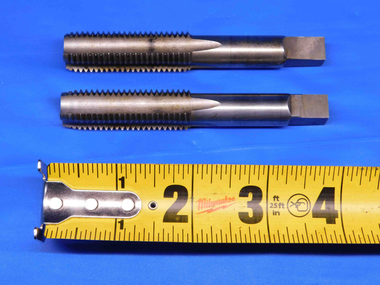 2 PCS SET OF HSS 1/2 13 GH3 STI HELICOIL PLUG AND BOTTOMING TAPS STRAIGHT 4 FL - BR5168BT3