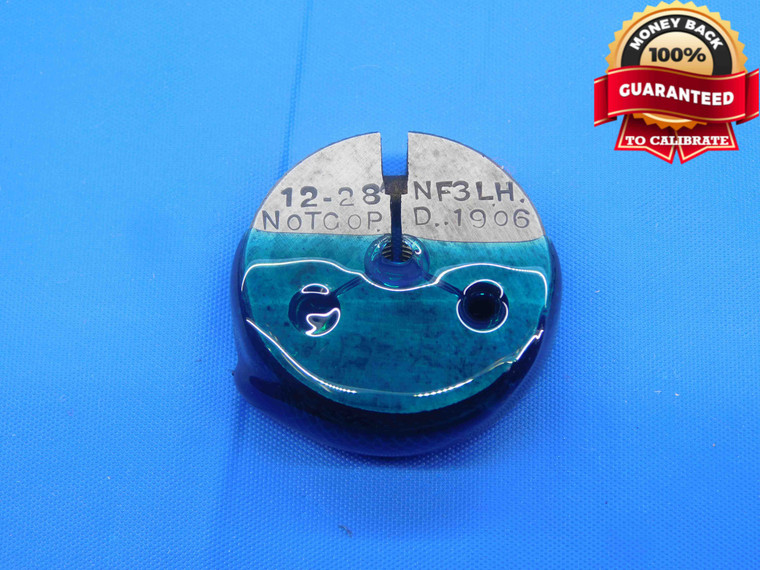12 28 NF 3 LEFT HAND THREAD RING GAGE #12 .216 NO GO ONLY P.D. = .1906 UNF-3 - DW28225LVR