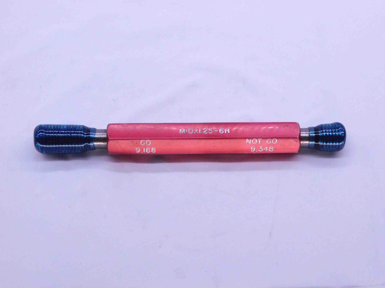 M10 X 1.25 6H METRIC THREAD PLUG GAGE 10 GO NO GO P.D.'S = 9.188 & 9.348 CHECK - DW28421LVR
