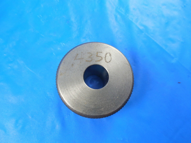 .4350 SMOOTH PLAIN BORE RING GAGE .4375 - .0025 UNDERSIZE 7/16 CLASS Z TOOLING
