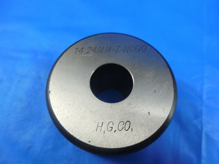 14.24 CLASS Z NO GO METRIC SMOOTH PLAIN BORE RING GAGE 14MM + .24MM OVERSIZE