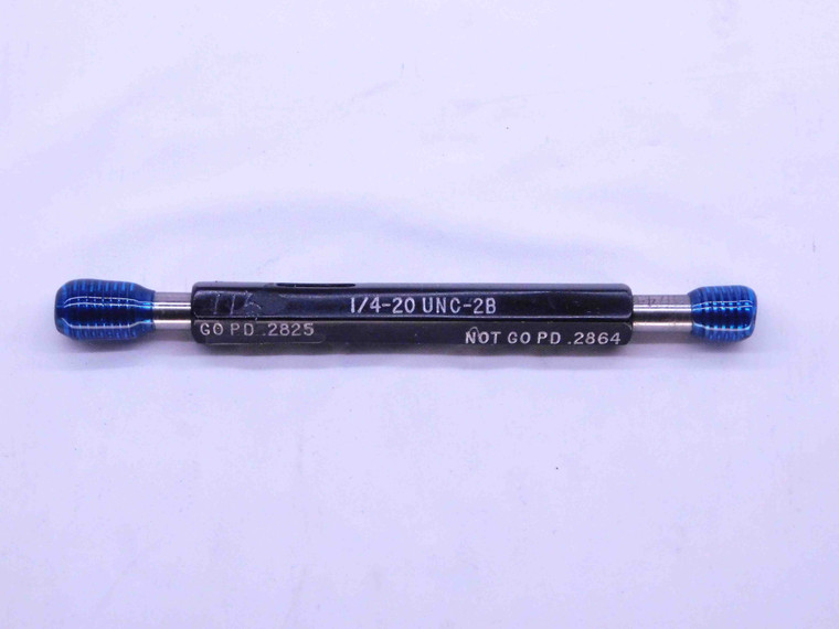 1/4 20 UNC 2B STI HELICOIL THREAD PLUG GAGE .25 GO NO GO P.D.'S = .2825 & .2864 - DW28629LVR