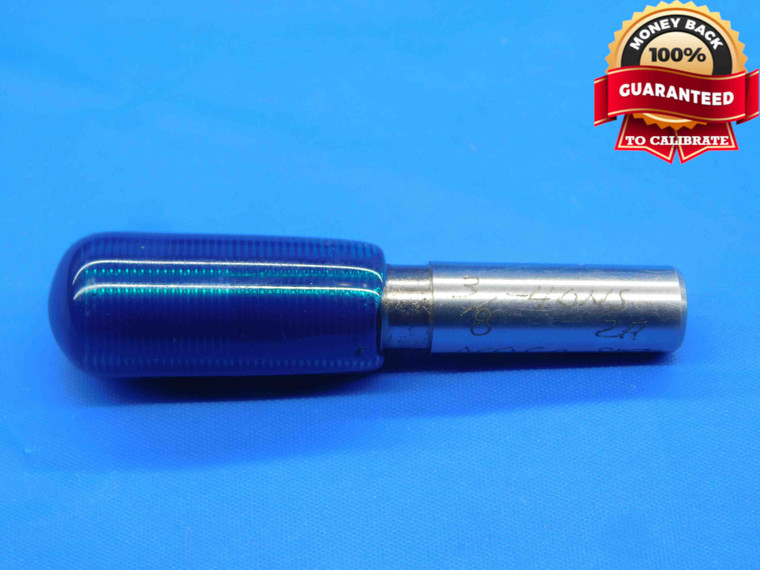 3/8 40 NS 2A SET THREAD PLUG GAGE .375 .3750 NO GO ONLY P.D. = .3548 INSPECTION - DW28660LVR