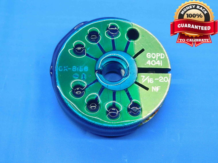 7/16 20 NF SPECIAL THREAD RING GAGE .4375 GO ONLY P.D. = .4041 UNF 3A - DW28755LVR