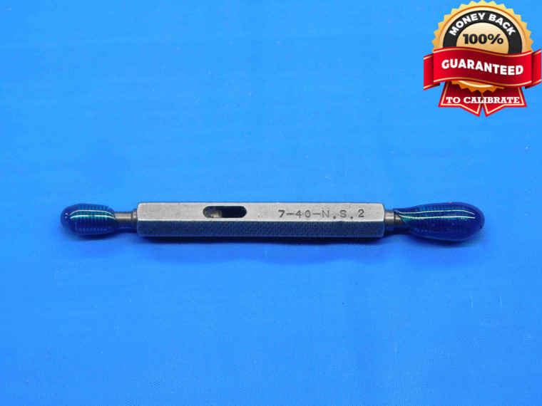 7 40 NS 2 THREAD PLUG GAGE #7 .151 .1510 GO NO GO P.D.'S = .1348 & .1372 CHECK - DW28784BD4